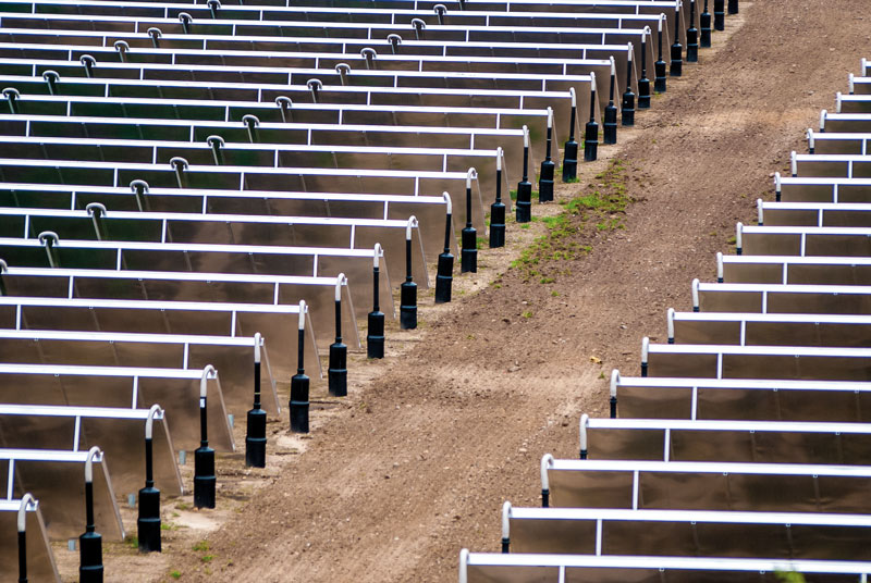 Solarkollektorfeld in Vojens, Dänemark