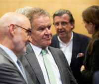 Baden-Württembergs Umweltminister FRanz Untersteller auf einem Symposium des Ministeriums