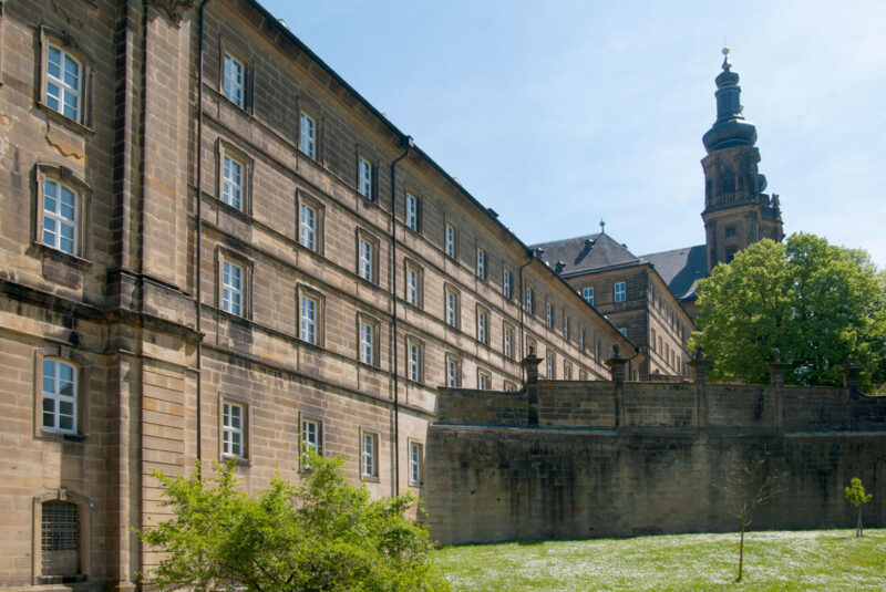 Westfassade Kloster Banz, Bad Staffelstein - hier findet diese Woche das Symposium Solarthermie statt.