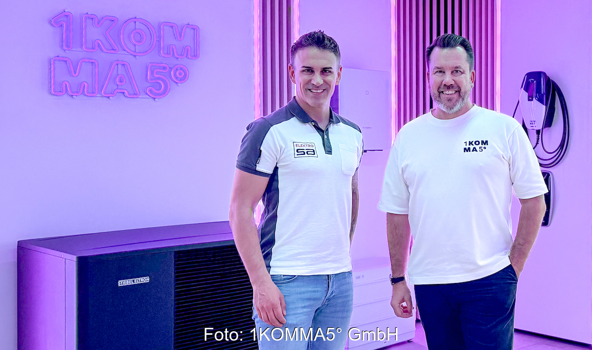 Gil Lima Sa und Markus Beinhauer, Geschäftsführer von 1KOMMA5° in Euskirchen und im Rheinland.