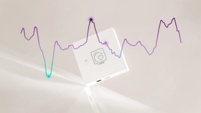 Grafik zeigt Strompreiskurve und ein Energiebanger-Gerät.