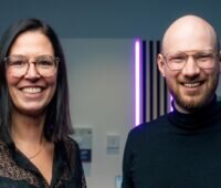 Im Bild Barbara Wittenberg (links) und Jannik Schall Geschäftsführer der Heartbeat AI GmbH, die Energiemanagement-Plattform soll für B2B-Partner offenstehen.