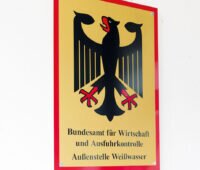 BAFA-Bundesadlerwappen des Bundesamtes für Wirtschaft und AUsfuhrkontrolle an der BAFA-Außenstelle Weißwasser