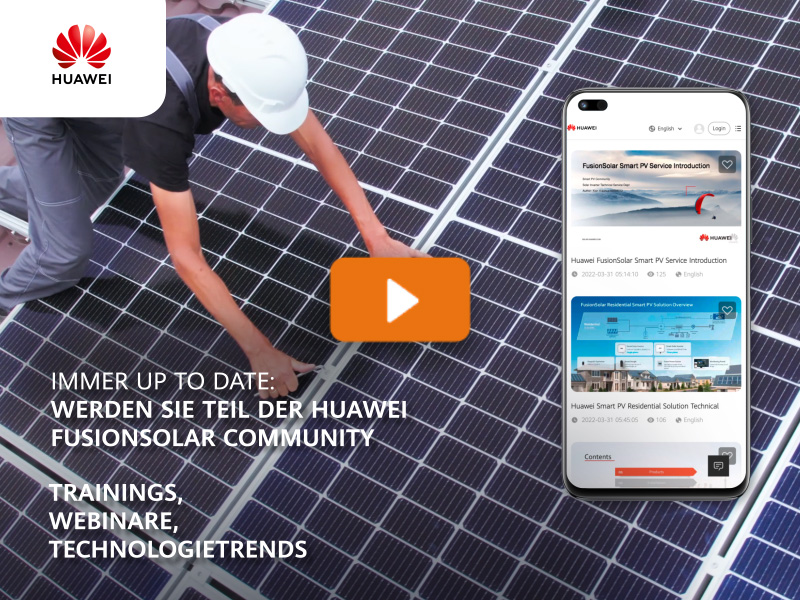 Werden Sie Teil der Huwei Fusion Solar Community