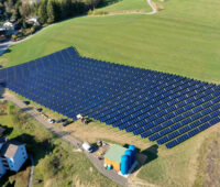 Solarthermieanlage im österreichischen Ort Mürzzuschlag