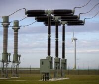 Im Bild das Umspannwerk Bertikow, an dem 50Hertz und Enertrag das Pilotprojekt zur Blindleistungsbereitstellung errichten.