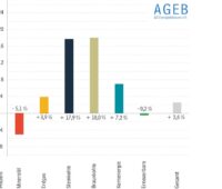 Zu sehen ist ein Balkendiagramm, das die Änderung der Anteile der verschiedenen Energieträger am Energieverbrauch in Deutschland 2021 zeigt.