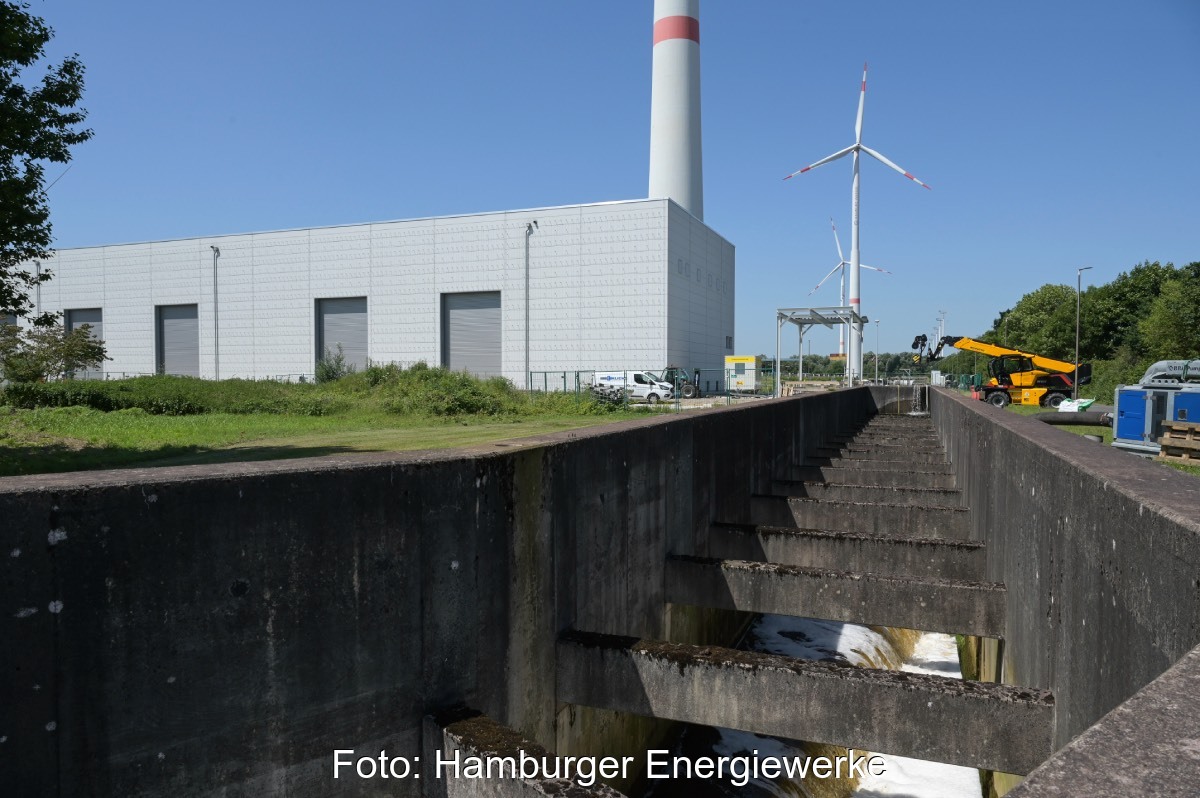 Der Zulauf des Abwassers für die Großwärmepumpe am Klärwerk Hamburg