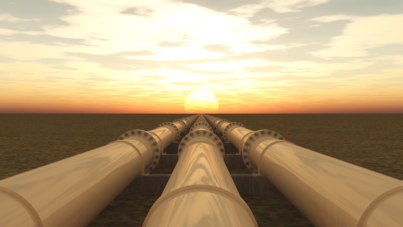 Pipeline für Erdöl oder Erdgas - fossile Brennstoffe