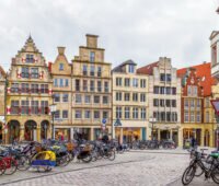 Historische Häuserfassaden in Münster.