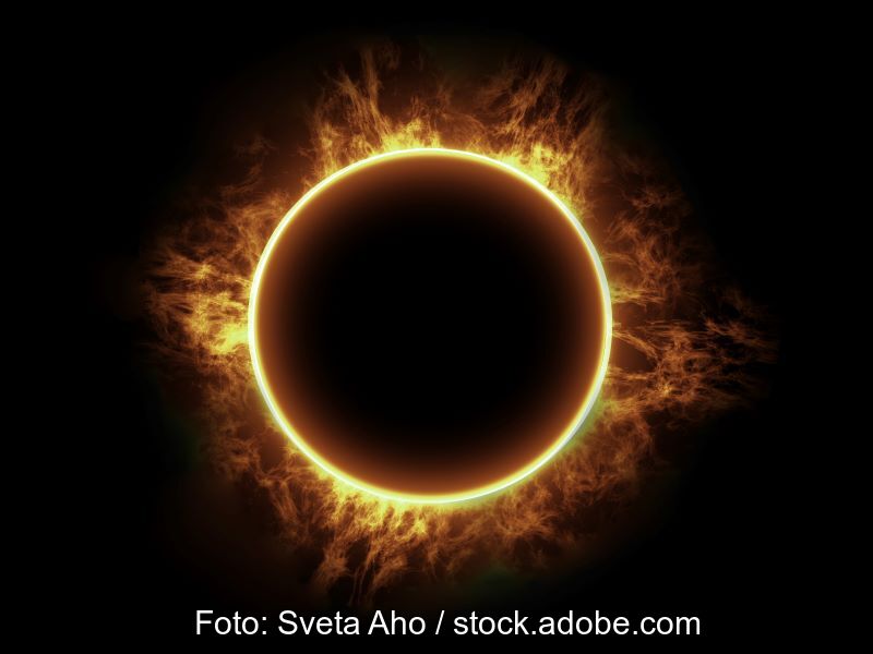 Foto einer Sonnenfinsternis