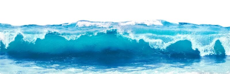 Blaue Meereswelle im Anrollen