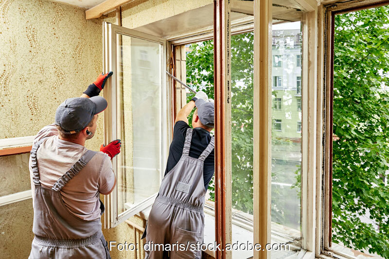 Fenstertausch durch Handwerker im Altbau