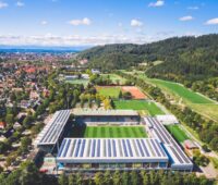 Luftbild des Scharzwaldstadions des SC Freiburg
