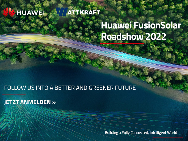 Huawei FusionSolar Roadshow 2022 Jetzt anmelden. Follow us into a better an greener future