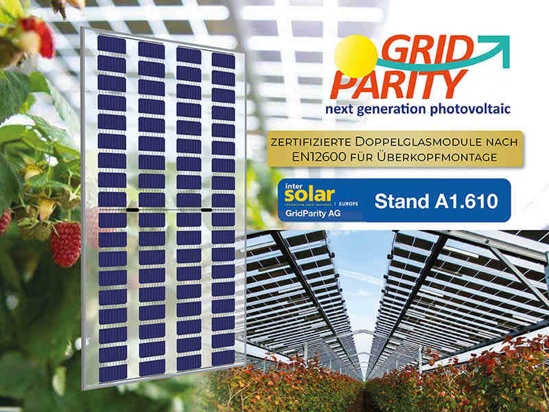 Agriphotovoltaikanlage mit Doppelglasmodulen von Gridparity