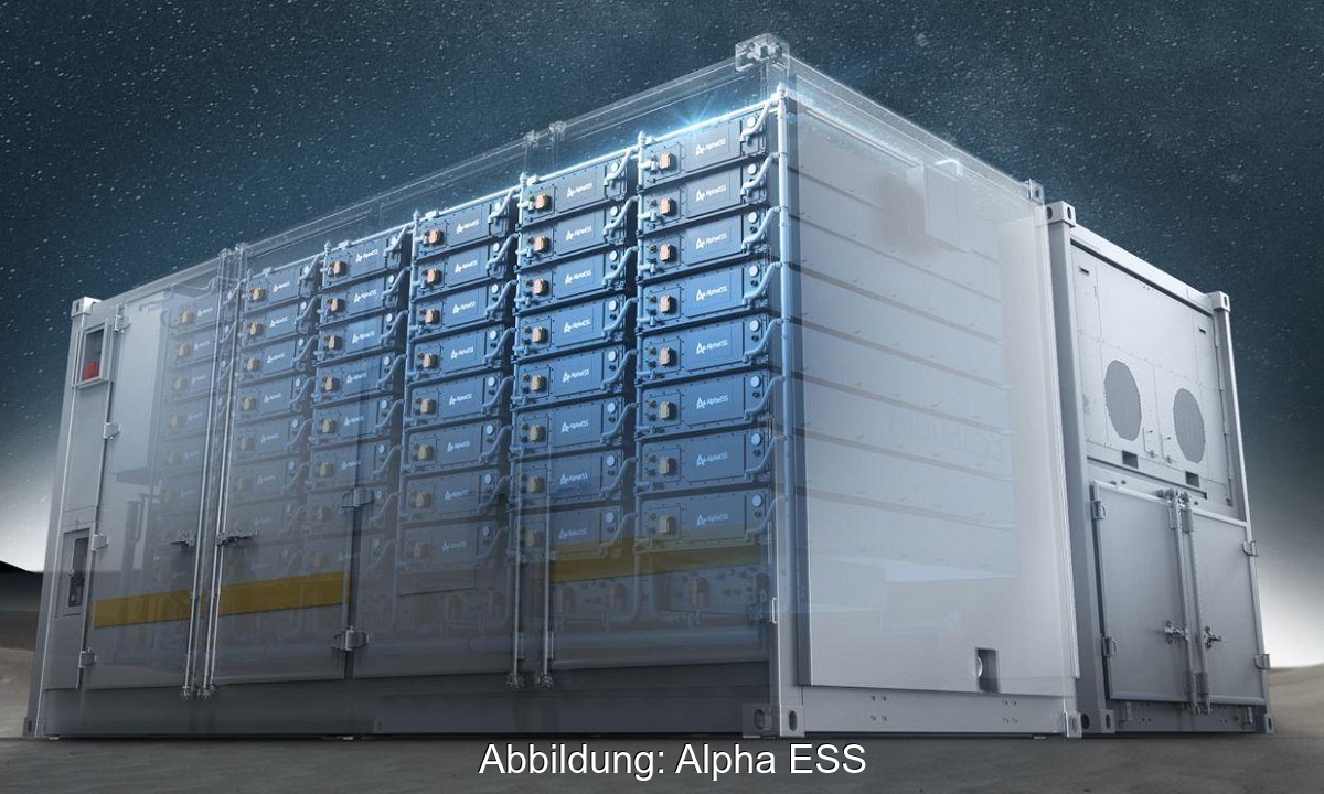 Der Batterie-Großspeicher Aster 5000 ist ein Container.