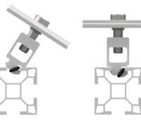 Zu sehen ist eine schematische Darstellung einer Klemme für die Photovoltaik-Montage von Altec.