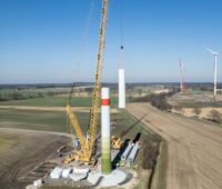 Aufbau einer Windenergie-Anlage im Bürgerenergie-Windpark