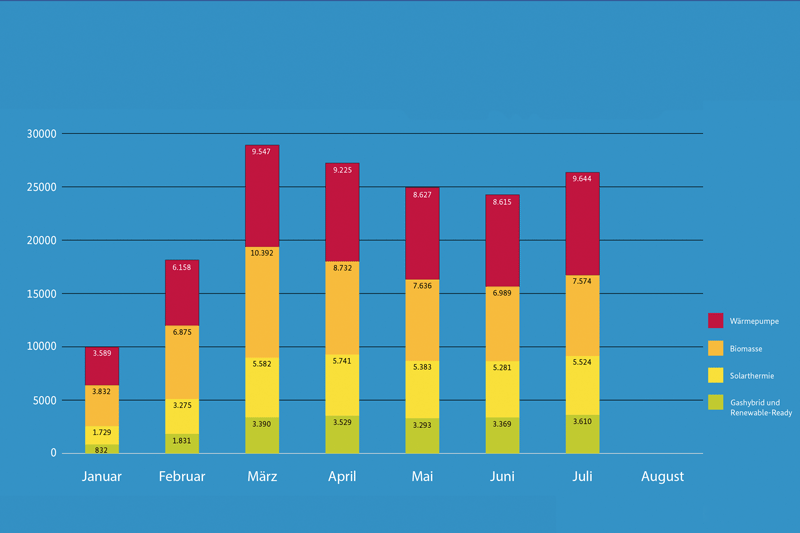 Säulendiagramm BAFA-Anträge 2020 bis Juli