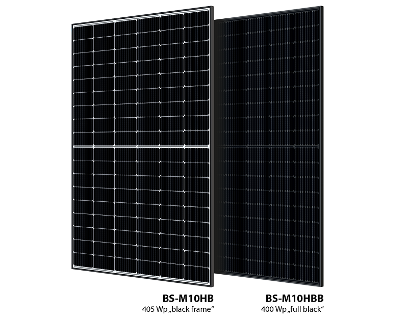 Zu sehen ist die neuen Photovoltaik-Modulreihe BS-M10 von Bauer Solar.