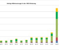 Balkendiagramm zeigt Antragszahlen für BAFA BEG Einzelmaßnahmen