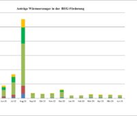 Balkendiagramm zeigt BEG-Förderung für Wärmeerzeuger nach Technologien