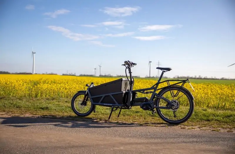 Zu sehen ist eines der E-Lastenfahrräder, für die es bei gewerblicher Nutzung Förderung gibt.