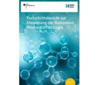 Zu sehen ist das Deckblatt vom Fortschrittsbericht zur Umsetzung der Nationalen Wasserstoffstrategie.