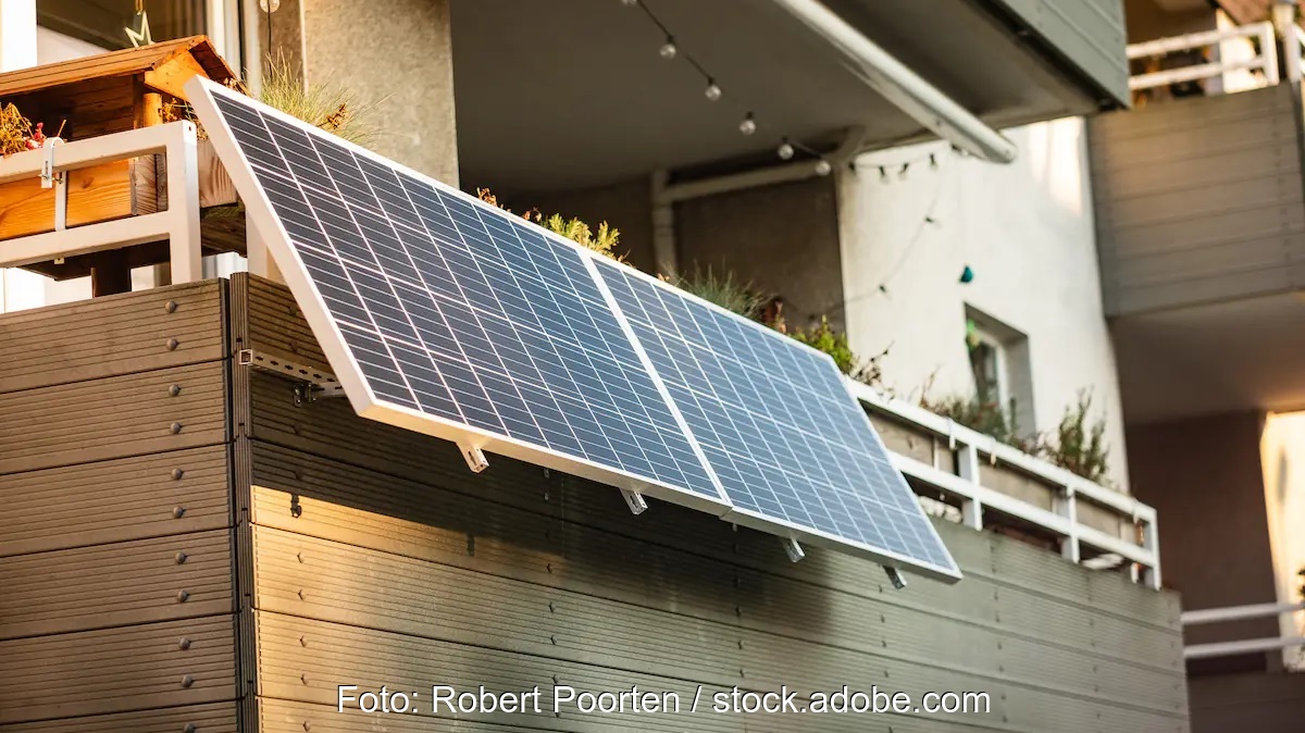 Balkonsolaranlage im Mehrparteienhaus