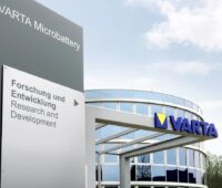 Firmengebäude vom Batteriespeicherhersteller Varta, Neuaufstellung abgeschlossen.