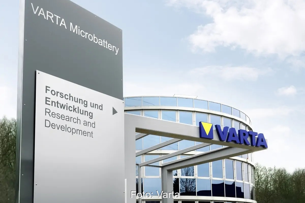 Firmengebäude vom Batteriespeicherhersteller Varta, Neuaufstellung abgeschlossen.