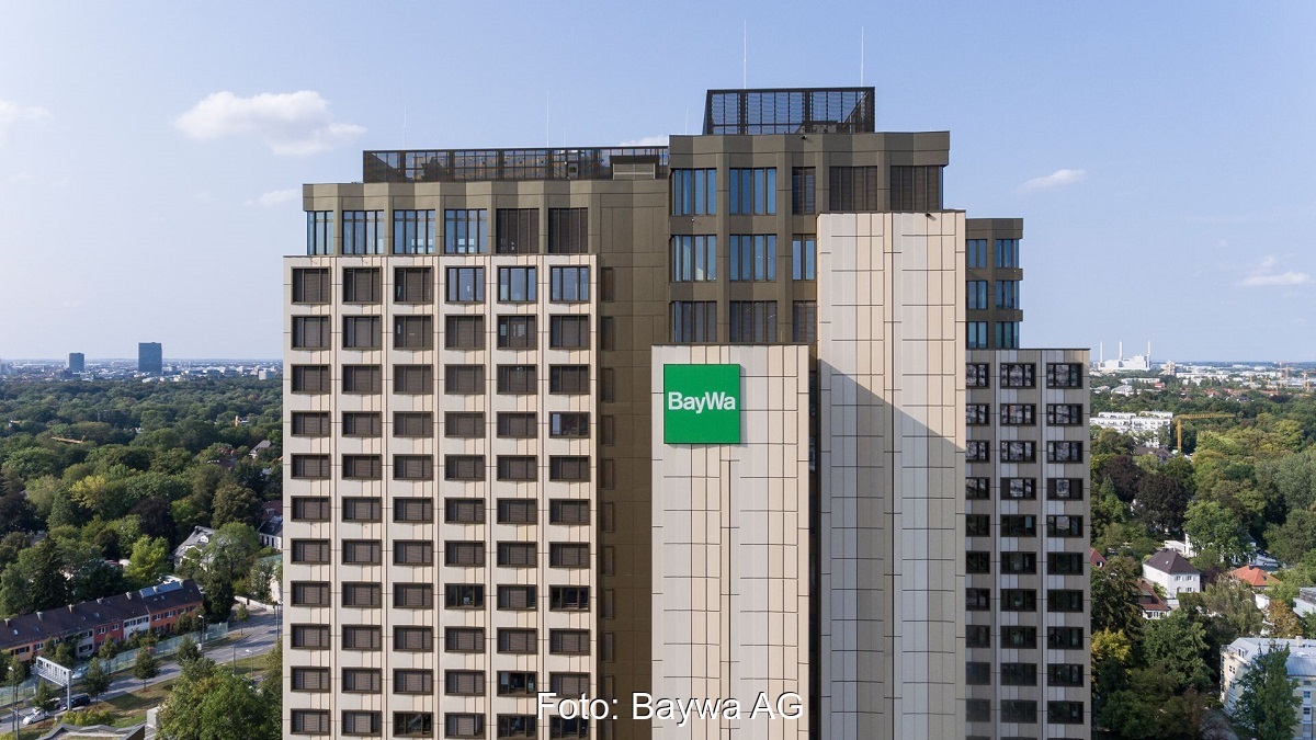 Der Hauptsitz von Baywa in München, das Unternehmen hat die Nahwärme-Tochter EDL an den Energiedienstleister EGC verkauft.