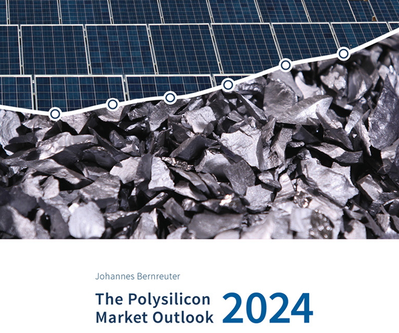 Titelblatt zeigt Rihstoff Silizium und Solarmodule