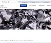 Zu sehen ist ein Screenshot der neuen Polysilizium-Informationsplattform.
