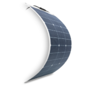 flexible Photovoltaik-Module von Greenakku - hier ein gebogenes Modul