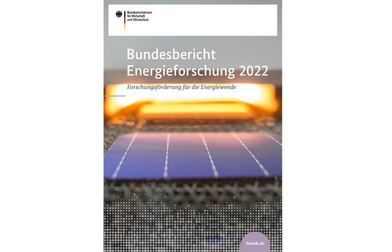 Zu sehen ist das Deckblatt vom Bundesbericht Energieforschung 2022.