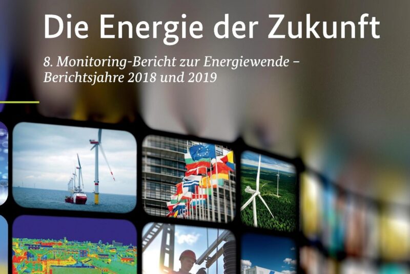 Zu sehen ist das Deckblatt vom 8. Monitoring-Bericht zur Energiewende.