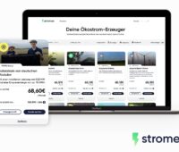 Im Bild ein Bildschirm mit den Ökostrom-Angeboten des Clean-Energy-Startup Stromee.