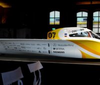 Im Bild der Solarrennwagen Aethon, der den Sieg bei der Bridgestone World Solar Challenge nach Aachen holen soll.