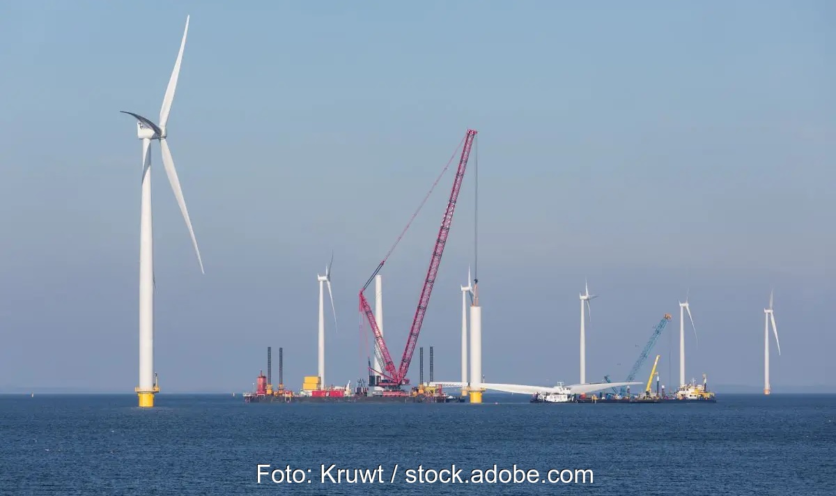 Im Bild der Bau eines Offshore-Windparks: Luxcara will auf geräuscharme Osonic-Technologie für Offshore-Windfundamente einsetzen.