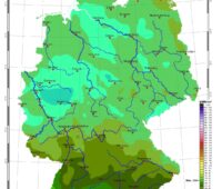 Zu sehen ist eine Deutschland-Karte mit der Sonneneinstrahlung in Deutschland im Oktober 2025.