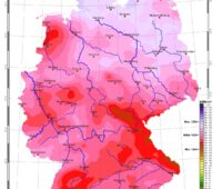 Karte der Sonneneinstrahlung in Deutschland im Juni 2020