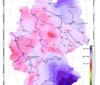 Zu sehen ist eine Karte mit der Sonneneinstrahlung in Deutschland im Juni 2021.