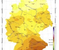 Grafik des DWD zeigt Sonneneinstrahlung im März 2022 in Deutschland