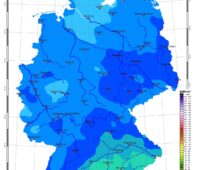 Zu sehen ist eine Deutschland-Karte mit der Sonneneinstrahlung in Deutschland im November 2023.
