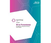 Im Bild das Cover vom neuen Dena-Leitfaden „KI in Fernwärme“.