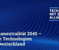 Zu sehen ist ein Ausschnitt des Deckblattes vom Report Klimaneutralität 2045 – Neue Technologien für Deutschland.