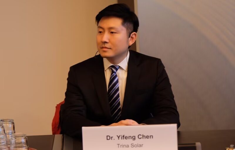 Im Bild Dr. Yifeng Chen, technische Leiter bei Trina Solar, der den IEEE Stuart R. Wenham Young Professional Award 2023 erhält.