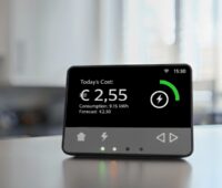 Handliches Gerät zeigt Stromverbrauch udn Kosten an.